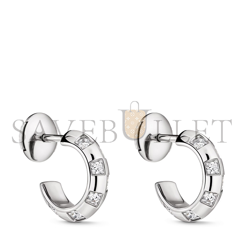 LOUIS VUITTON LE DAMIER DE LOUIS VUITTON SMALL HOOPS Q16838